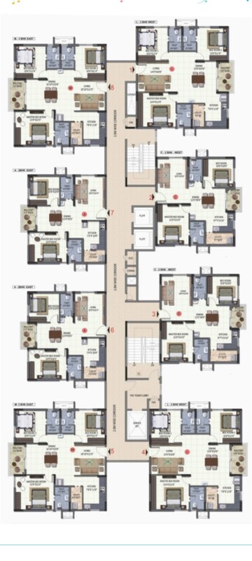 Floor Plan in 3 BHK Apartment at Pragathi Nagar – for Sale