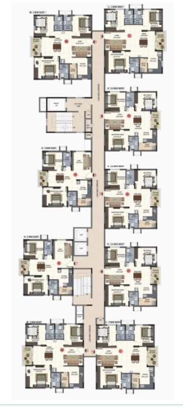 Floor Plan in 3.5 BHK Apartment at Pragathi Nagar – for Sale
