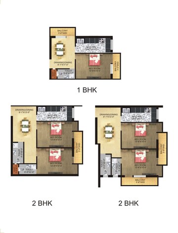 Floor Plan in 2 BHK Apartment at Paharia – for Sale