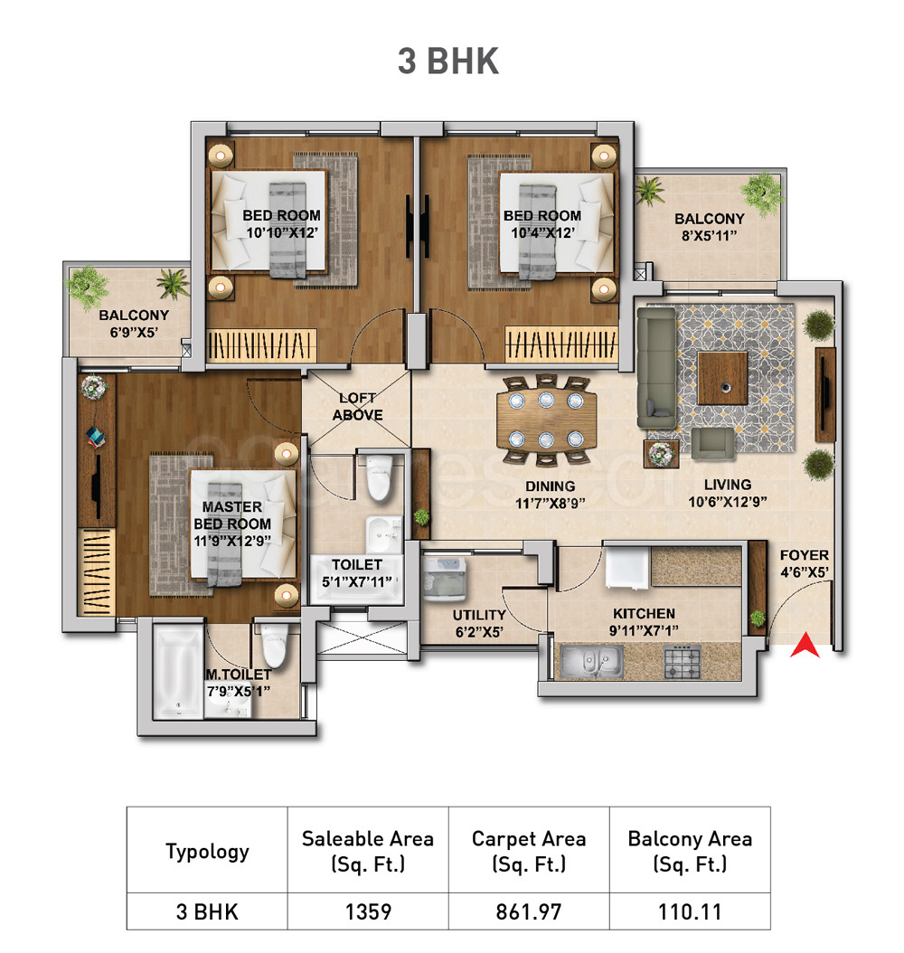 3 BHK Apartment फॉर रीसेल इन Hero Homes Gurgaon Sector 104 Gurgaon  7374549