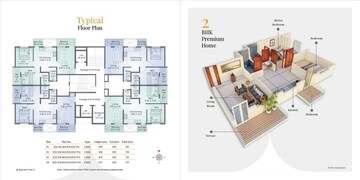 Floor Plan in 2 BHK Apartment at Agarwal And Bhondve Arkaa, Ravet – for Sale