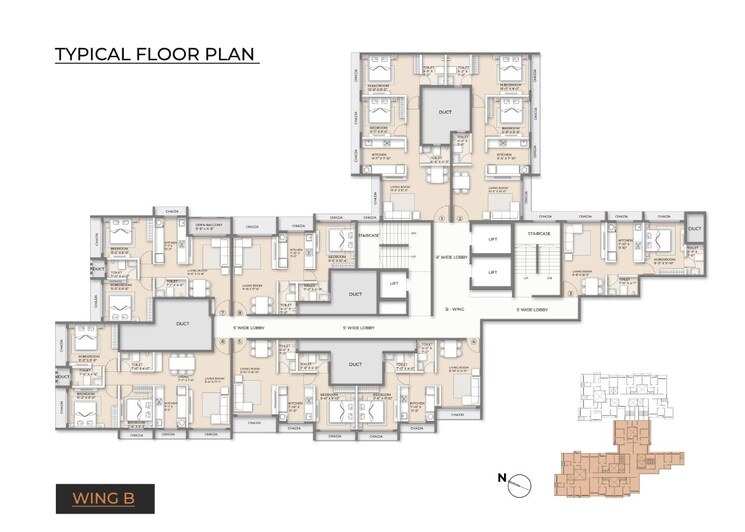 Floor Plan, ornate-serenity 3 Bedroom 737 Sq.Ft. Apartment In Naigaon East Palghar 7377121