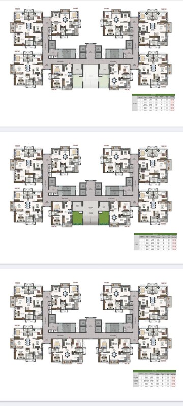 Floor Plan in 3 BHK Apartment at Aparna Zenon, Puppalaguda – for Sale