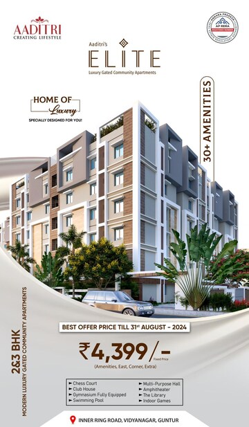 4 BHK Apartment For Resale in Vidhyanagar Guntur  7382420