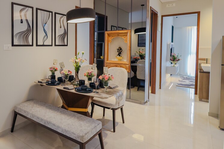 Living Room, mantra-magnus 3 Bedroom 1055 Sq.Ft. Apartment In Mundhwa Pune 7384825