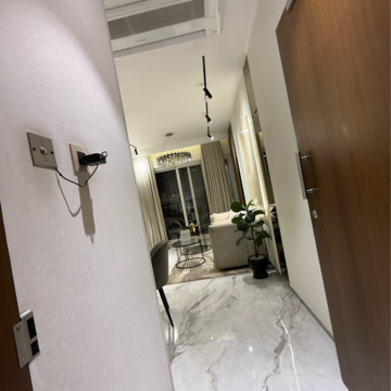 Living Room in 1 BHK Apartment at Dosti West County, Kolshet Industrial Area – for Sale