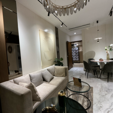 Living Room in 1 BHK Apartment at Dosti West County, Kolshet Industrial Area – for Sale