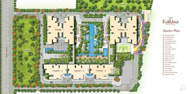 Master Plan, tarc-kailasa 3.5 Bedroom 3440 Sq.Ft. Apartment In Kirti Nagar Delhi 7388095
