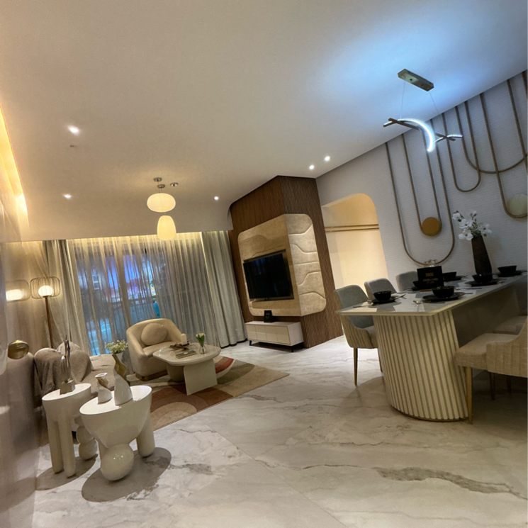 Living Room, dosti-west-county-phase-4-dosti-pine 3 Bedroom 1115 Sq.Ft. Apartment In Kolshet Industrial Area Thane 7387877