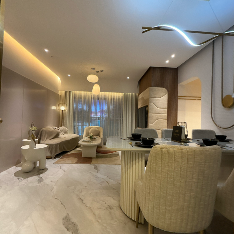 Living Room, dosti-west-county-phase-4-dosti-pine 3 Bedroom 1115 Sq.Ft. Apartment In Kolshet Industrial Area Thane 7387877