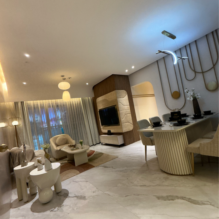 Living Room, dosti-west-county-phase-4-dosti-pine 3 Bedroom 1115 Sq.Ft. Apartment In Kolshet Industrial Area Thane 7387877