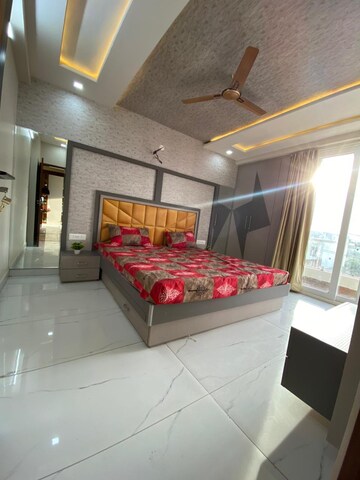Bedroom in 3 BHK Builder Floor at SN Hare Krishna Heights, Patrakar Colony – for Sale