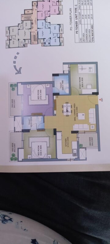 Floor Plan in 2 BHK Apartment at SLF Anushree, Sector 75 – for Sale