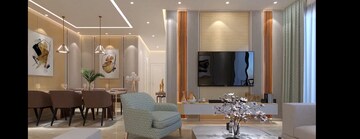 Living Room in 2 BHK Apartment at SBP City Of Dreams Zirakpur, High Ground – for Sale