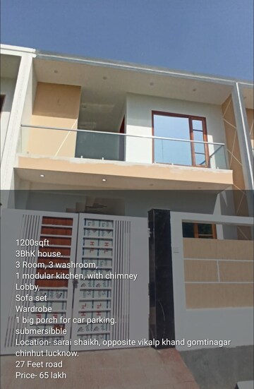 3 BHK Independent House For Sale in Chinhat