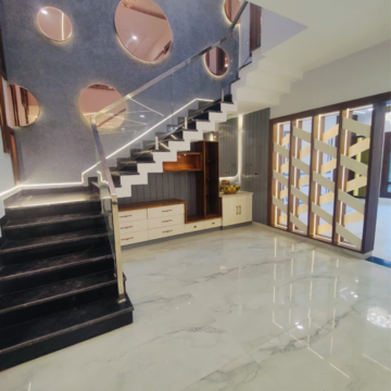 Staircase in 5 BHK Independent House at Sunny Enclave – for Sale