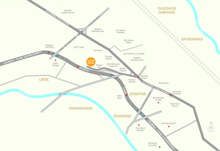 Map Location, rohan-anand-phase-1 1 Bedroom 254 Sq.Ft. Apartment In Somatane Pune 7407012