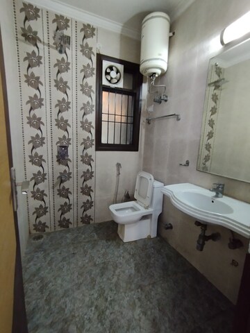 Bathroom in 3 BHK Builder Floor at Chattarpur – for Sale