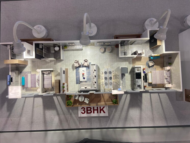 Floor Plan, jaydeep-la-residency 3 Bedroom 1010 Sq.Ft. Apartment In Kolshet Thane 7407915