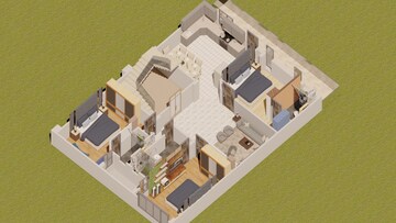 Floor Plan in 3.5 BHK Apartment at Ascent Laxmi Villas, Raj Nagar Extension – for Sale