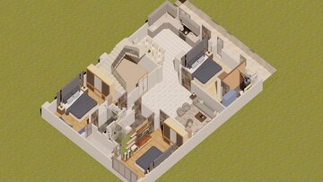 Floor Plan in 3.5 BHK Apartment at Ascent Laxmi Villas, Raj Nagar Extension – for Sale