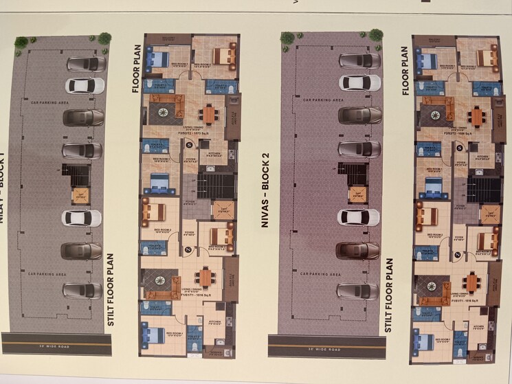 Floor Plan, velachery 3 Bedroom 1516 Sq.Ft. Apartment In Velachery Chennai 7409847