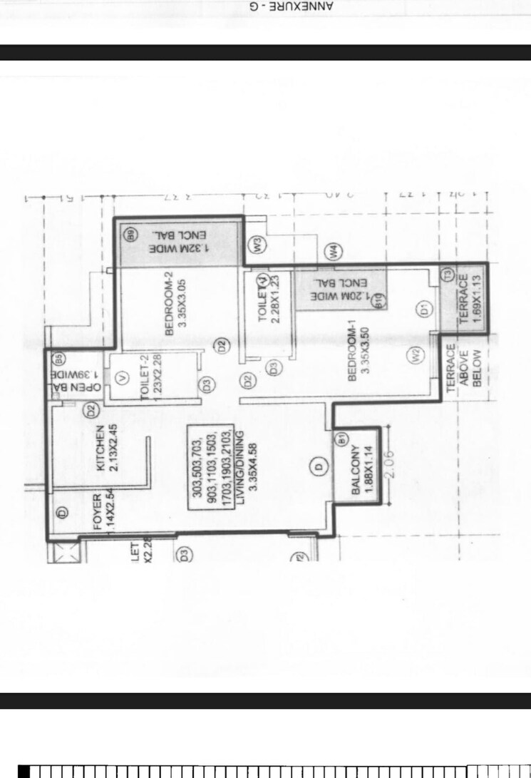 Floor Plan, godrej-hillside-2 2 Bedroom 691 Sq.Ft. Apartment In Mahalunge Pune 7410609