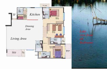 Floor Plan in 4 BHK Apartment at Marine Drive – for Sale