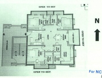 Floor Plan in 3 BHK Apartment at NCC Cyber Urbania, Tellapur – for Sale