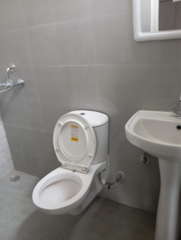 Bathroom in 3 BHK Apartment at Dhakoli Village – for Sale