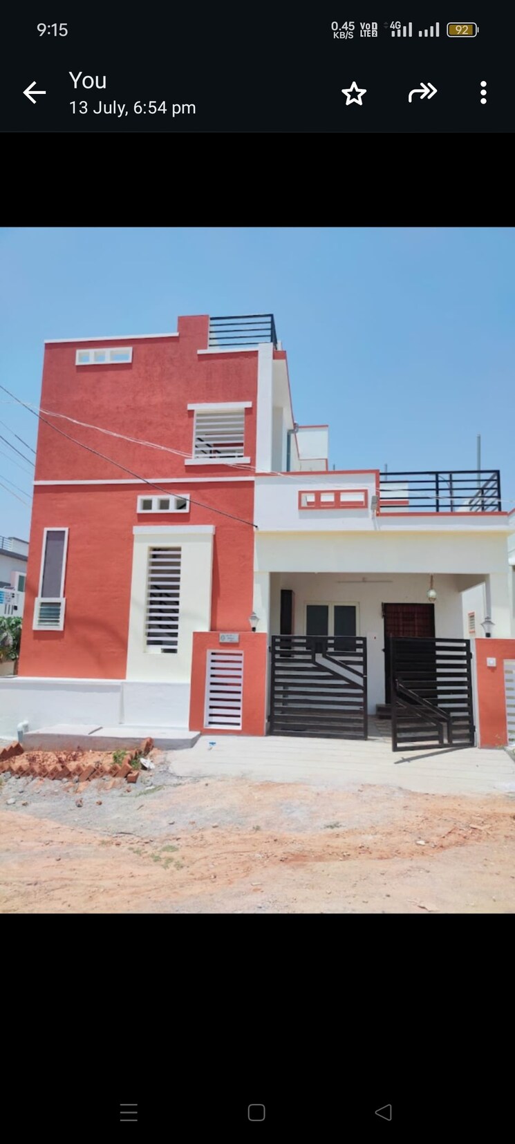 Exterior View, hosur krishnagiri rd 3 Bedroom 1200 Sq.Ft. Villa In Hosur Krishnagiri rd Hosur 7415304