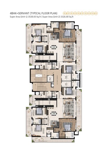 Floor Plan in 4 BHK Apartment at Sector 88 – for Sale