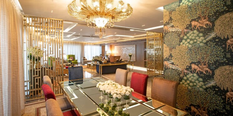 Living Room, sea-sequence 4 Bedroom 2500 Sq.Ft. Apartment In Worli Mumbai 7417026