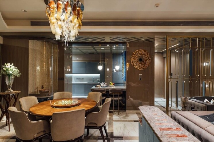 Living Room, sea-sequence 4 Bedroom 2500 Sq.Ft. Apartment In Worli Mumbai 7417026