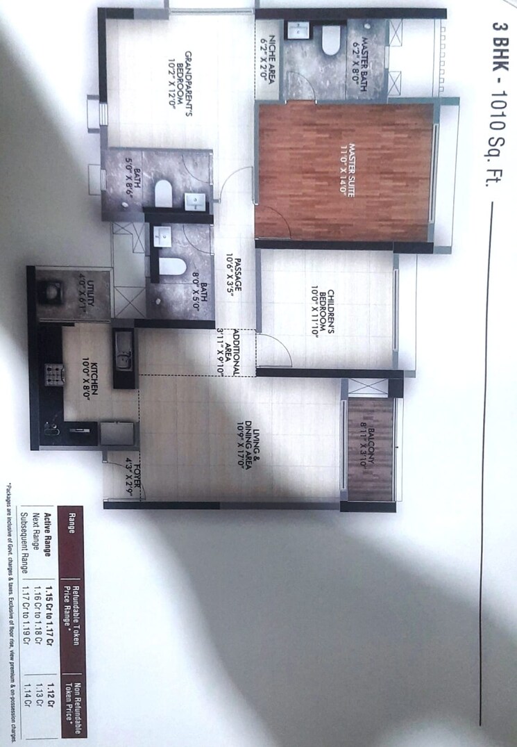 Kitchen, gera-adara 3 Bedroom 1160 Sq.Ft. Penthouse In Hinjewadi Pune 7417349