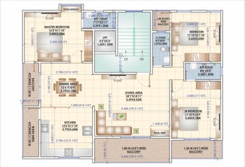 Floor Plan in 3 BHK Apartment at Manish Nagar – for Sale