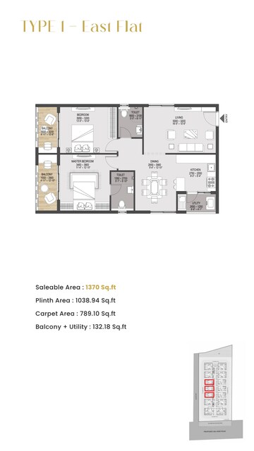 Floor Plan in 2 BHK Apartment at Velmala – for Sale