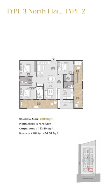 Floor Plan in 2 BHK Apartment at Velmala – for Sale