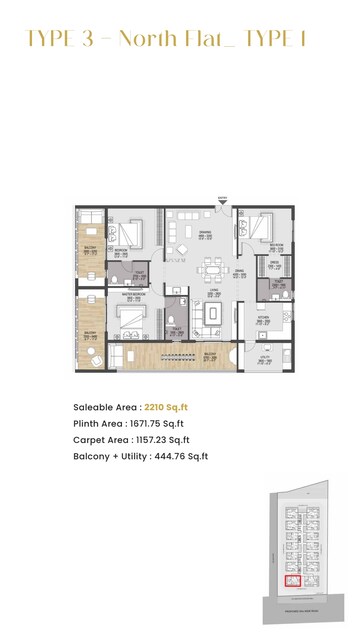 Floor Plan in 2 BHK Apartment at Velmala – for Sale
