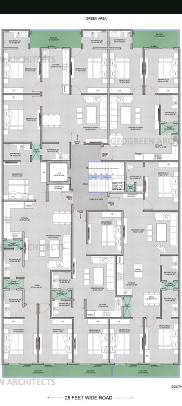 Floor Plan in 2 BHK Builder Floor at Chattarpur – for Sale