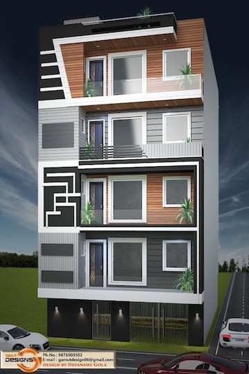 4 BHK Builder Floor – Exterior View View at Shalimar Bagh - for Sale