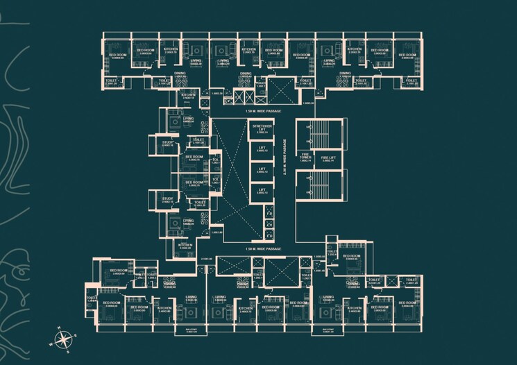 Floor Plan, gajra-bhoomi-serenity 2 Bedroom 870 Sq.Ft. Apartment In Kharghar Navi Mumbai 7429887