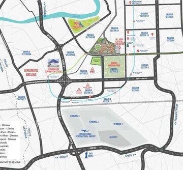  Shop – Map Location View at The Omaxe State, Sector 19b Dwarka - for Sale