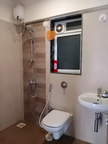 Bathroom in 1 BHK Apartment at Crescent sky Heights, Dahisar East – for Sale