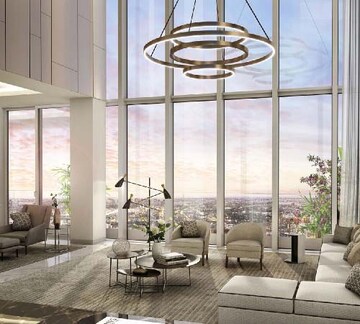 Living Room in 3 BHK Apartment at M3M Trump Tower, Sector 65 – for Sale