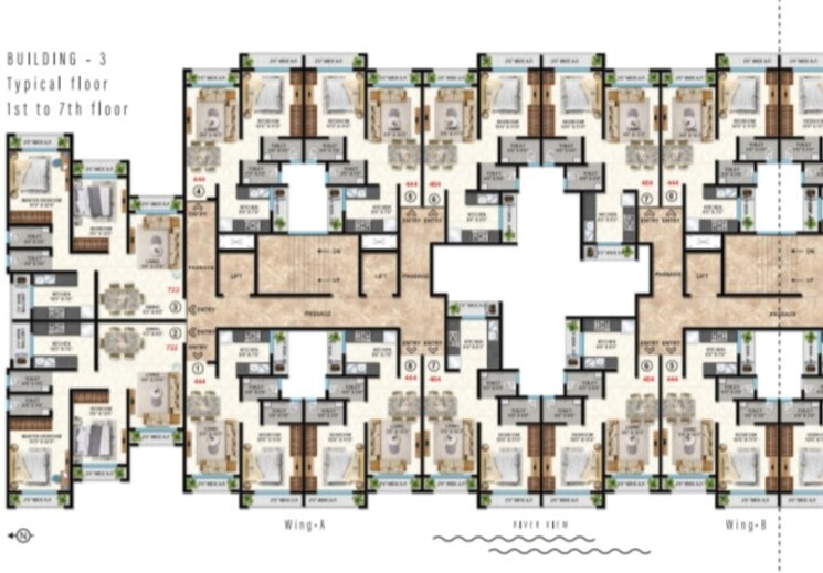 Floor Plan, shantee-flamingo-residency 1 Bedroom 433 Sq.Ft. Apartment In Vasai West Palghar 7439914
