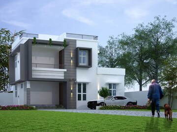 3 BHK Villa – Exterior View View at Ottapalam - for Sale