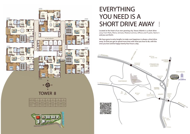 Master Plan, vasavi-atlantis 3.5 Bedroom 3030 Sq.Ft. Apartment In Narsingi Hyderabad 7445380