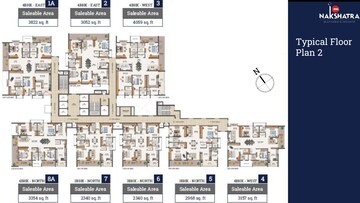 Floor Plan in 3 BHK Apartment at Serene NSL Nakshatra, Kukatpally – for Sale
