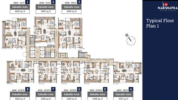 Floor Plan in 4 BHK Apartment at Serene NSL Nakshatra, Kukatpally – for Sale